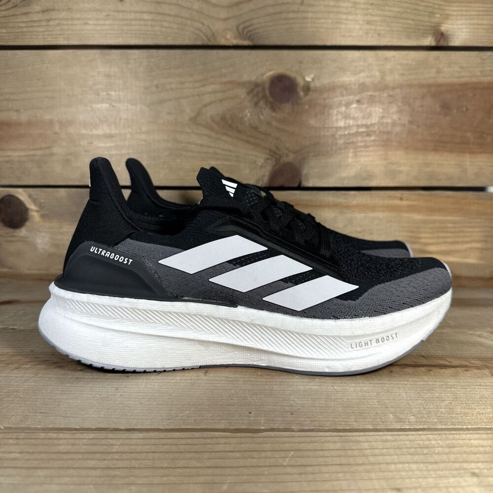 NEW Mens 7.5 / Womens 8.5 Adidas Ultraboost 5X “Black White Carbon” Shoes IH3110